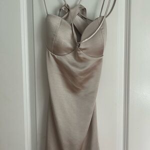 Zara silk strappy dress